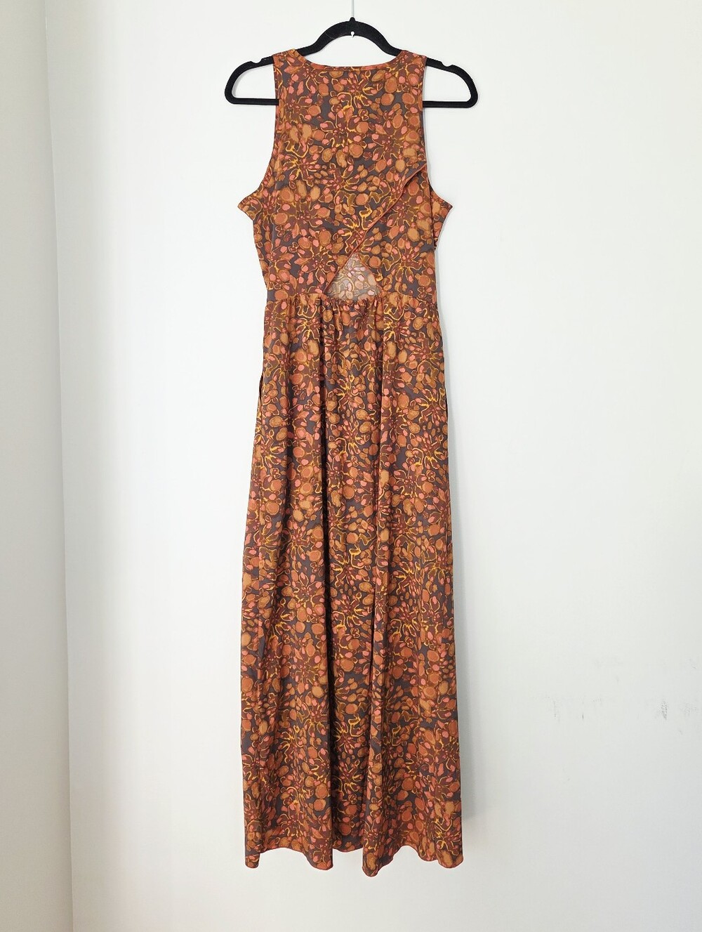 Toad & Co Crusher Maxi Dress Rust Green Floral Print Size Medium - Picture 5 of 9